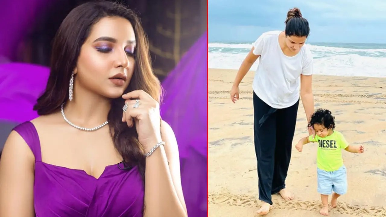 জন্মদিনের আগে ছেলেকে সমুদ্র দেখালেন শুভশ্রী