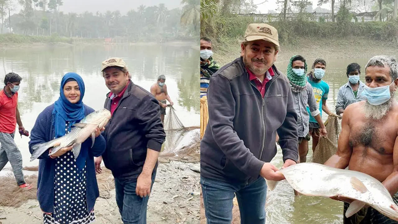 মাছ চাষ করছেন চিত্রনায়ক নাঈম