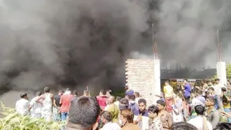 Fire at Singer warehouse in Savar