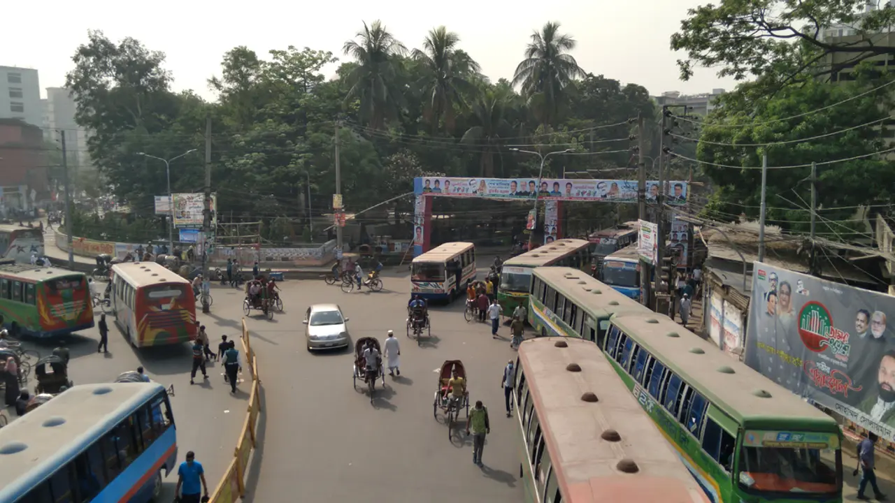পুরান ঢাকায় যানজট