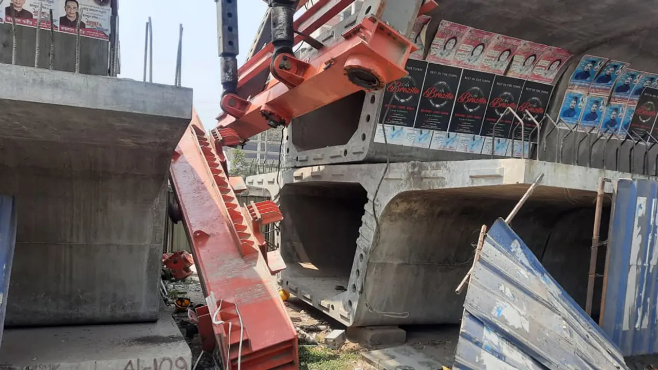 বিআরটি প্রকল্পের গার্ডার ভেঙে চীনা নাগরিকসহ আহত ৬