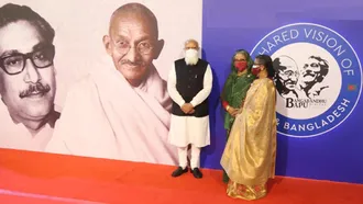 Hasina, Modi inaugurate Bangabandhu-Bapu Digital Exhibition