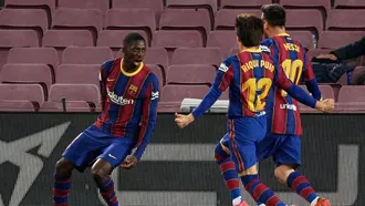 Dembele volley takes Barca closer to Atletico