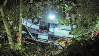 27 killed as bus plunges into ravine in Indonesia