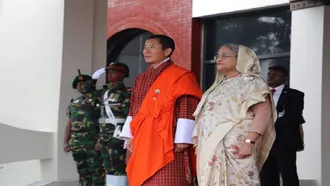 Bhutanese PM Lotay Tshering arrives in Dhaka