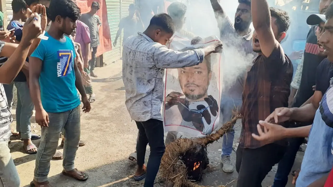 ব্রাহ্মণবাড়িয়ায় যুবদলের কমিটি নিয়ে বিক্ষোভ, কুশপুতুল দাহ