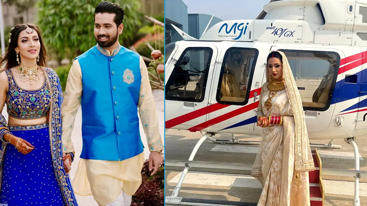 হেলিকপ্টারে চড়ে শ্বশুরবাড়ি গেলেন নায়িকা মিম