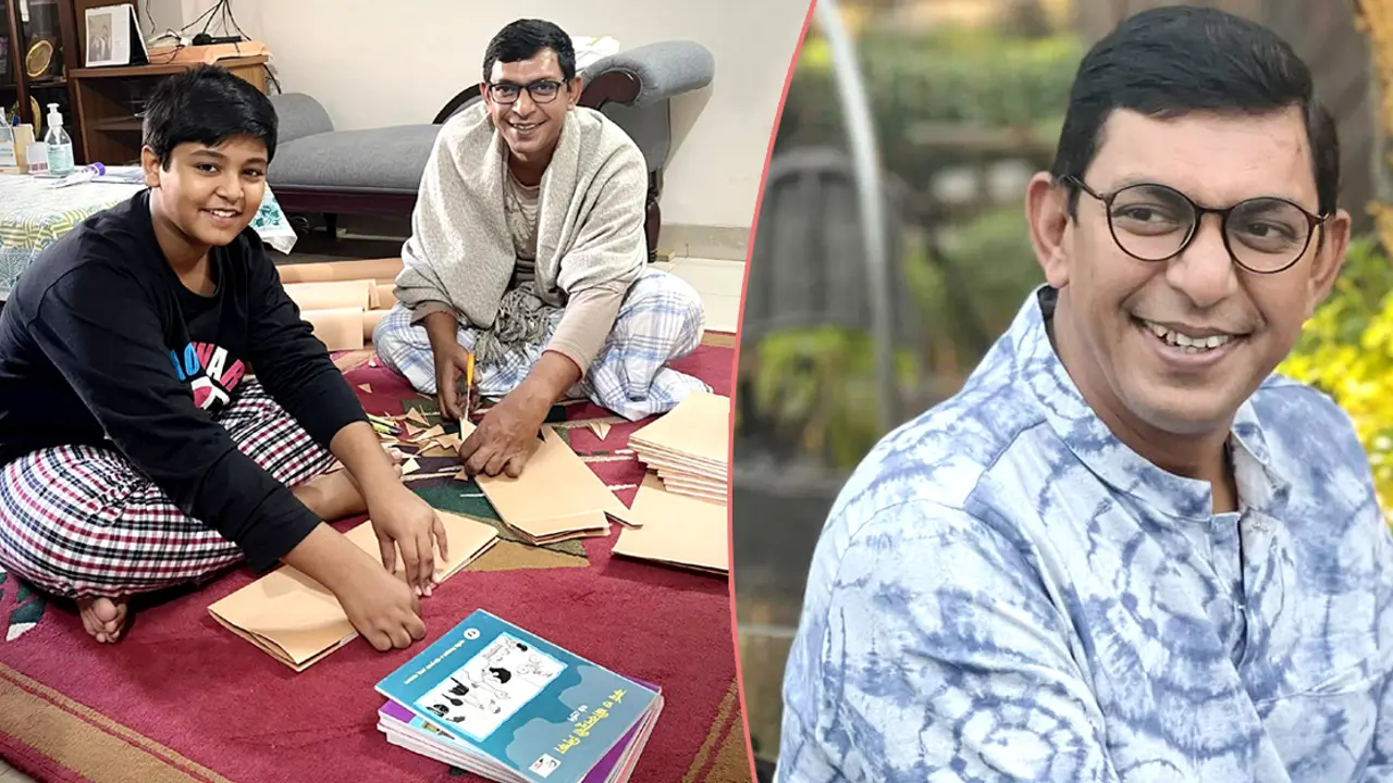 ছেলের বইয়ের মলাটে শৈশবে ফিরলেন চঞ্চল