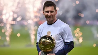 Messi shows off Ballon d’Or as PSG held by Nice