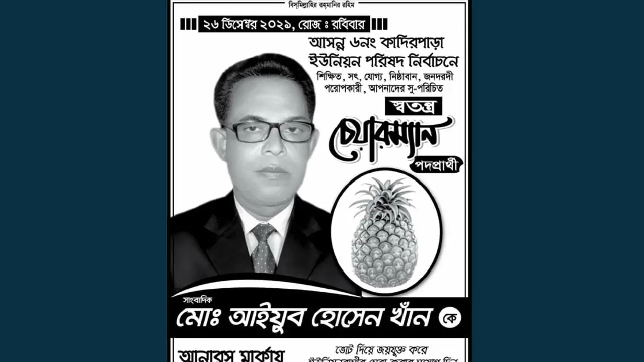 আনারস নিয়ে লড়ছেন সাংবাদিক আইয়ুব