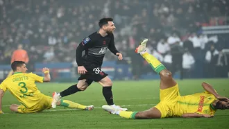 Messi scores first Ligue 1 goal as 10-man PSG beat Nantes