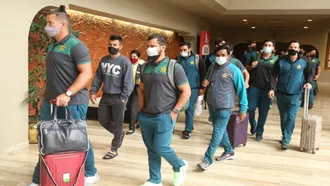 Pakistan cricket team arrive in Dhaka