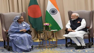 Sheikh Hasina greets Modi on 1 billion Covid vaccination mark