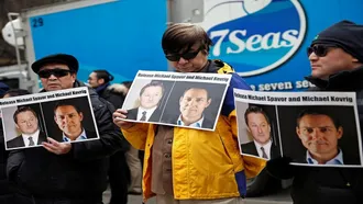 Canadian PM Trudeau says two detained citizens have left China