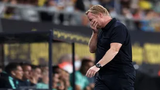 Barcelona boss Koeman banned for two matches after red card