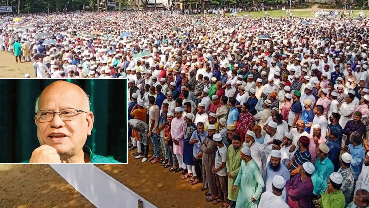 আবুল মাল আবদুল মুহিতের জানাজায় মানুষের ঢল