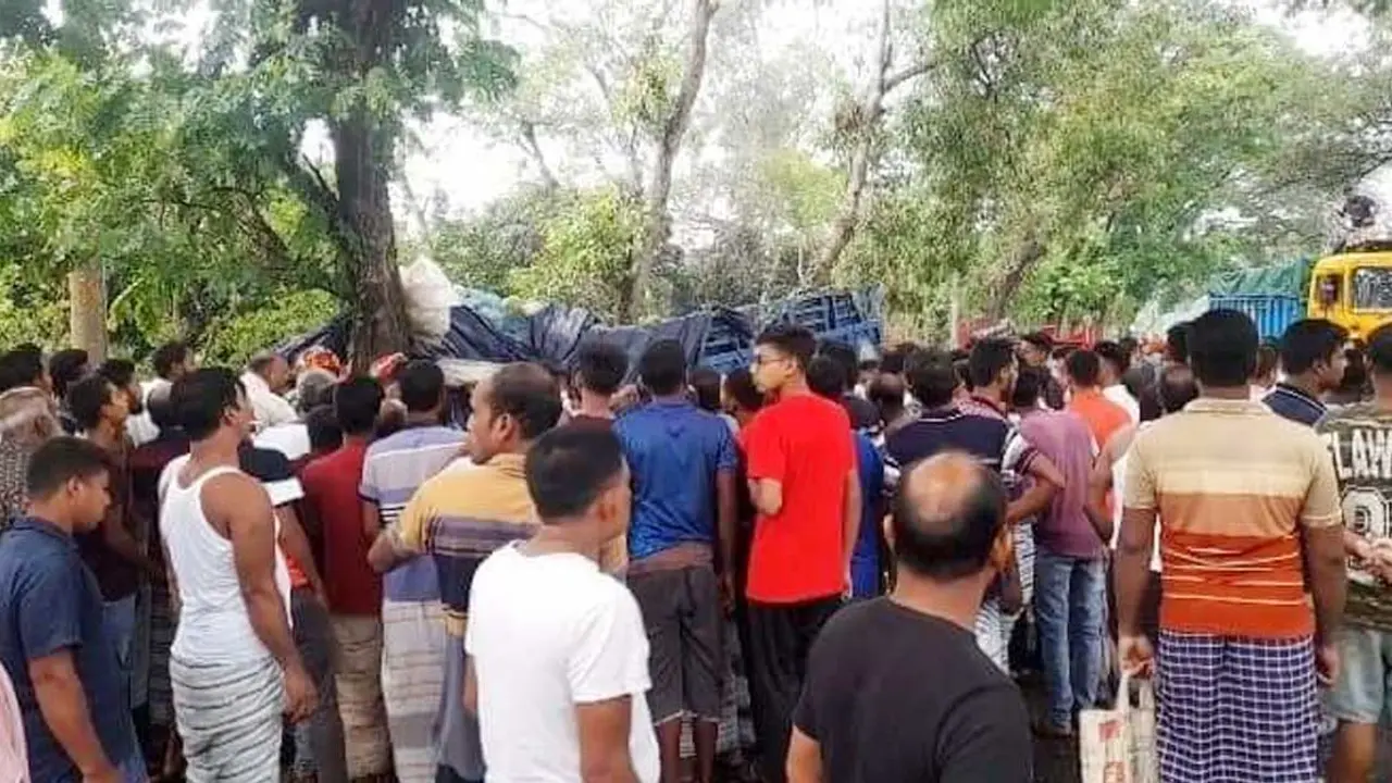 মোটরসাইকেল আরোহীকে বাঁচাতে গিয়ে গাছে ট্রাকের ধাক্কা, নিহত ২