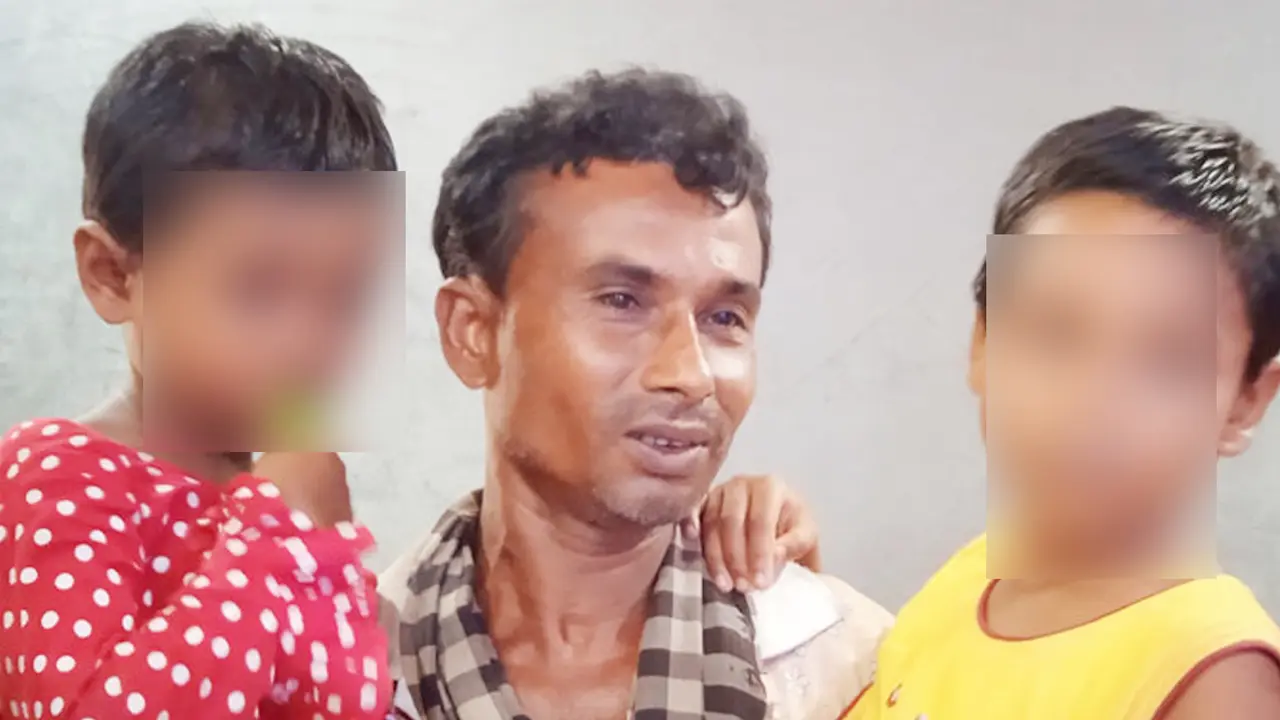 দুই মেয়েকে ফিরে পেয়ে হাসলেন সেই বাবা