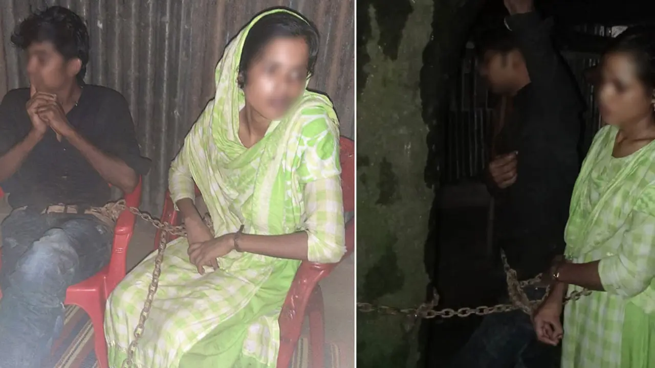 মধ্যরাতে ধরা প্রেমিক যুগল, শিকলে বেঁধে নির্যাতন