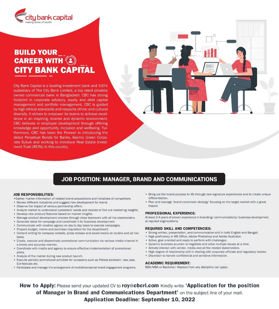 city bank job circular 2022