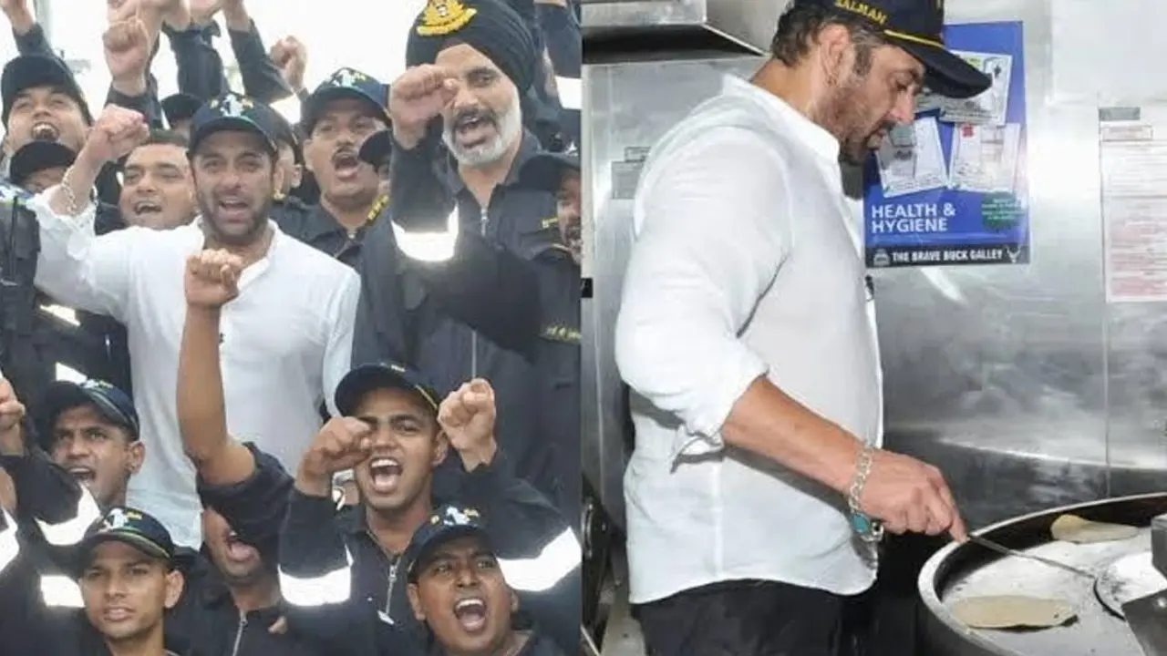 হঠাৎ করেই নৌ সেনাদের মাঝে হাজির সালমান খান