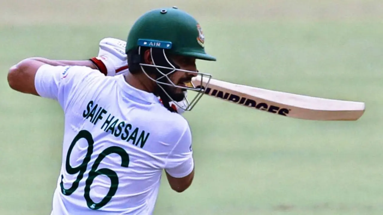 সাইফের ব্যাটে বিপর্যয় এড়াতে লড়ছে বাংলাদেশ