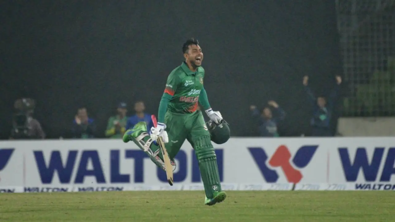 মিরাজের বীরত্বে রুদ্ধশ্বাস জয় বাংলাদেশের