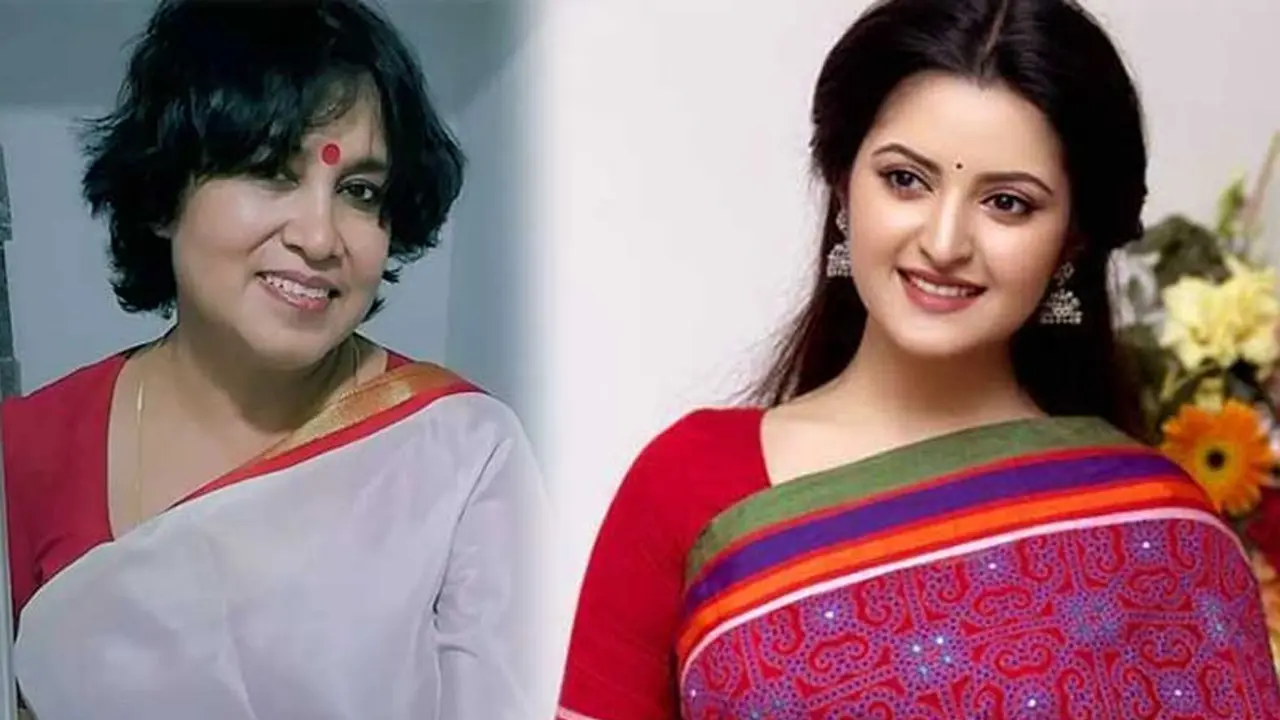 পরীমণির পাশে তসলিমা নাসরিন