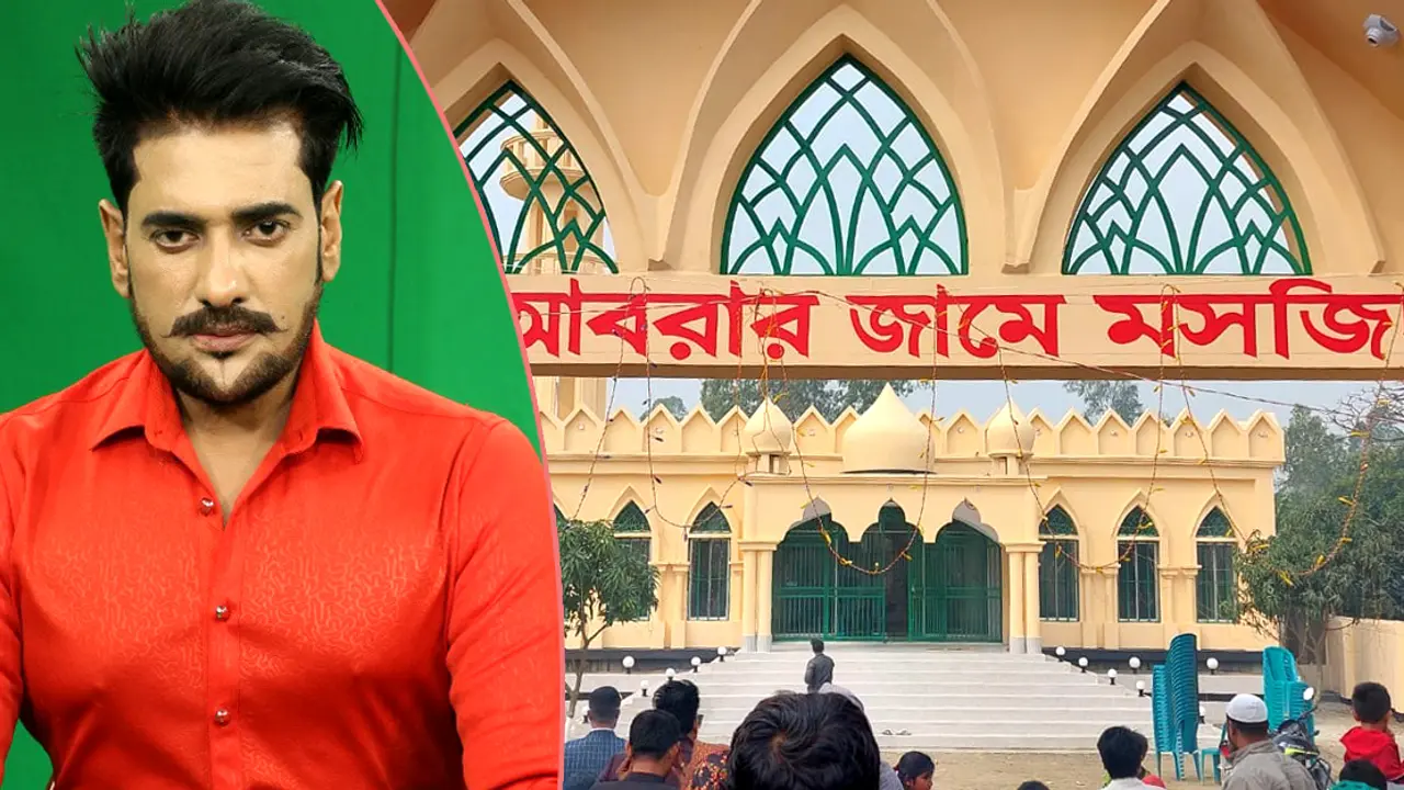 শ্বশুরের গ্রামে নান্দনিক মসজিদ বানালেন অনন্ত জলিল