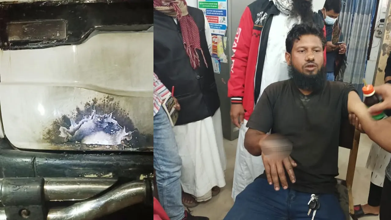 অক্সিজেন সিলিন্ডার নামানোর সময় বিস্ফোরণ, দগ্ধ ৩
