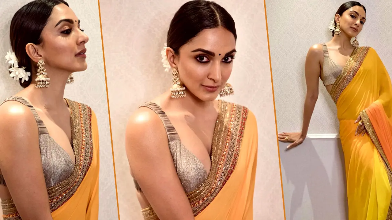 হলুদ শাড়িতে আবেদনময়ী কিয়ারা, চোখ ফেরানো দায়!