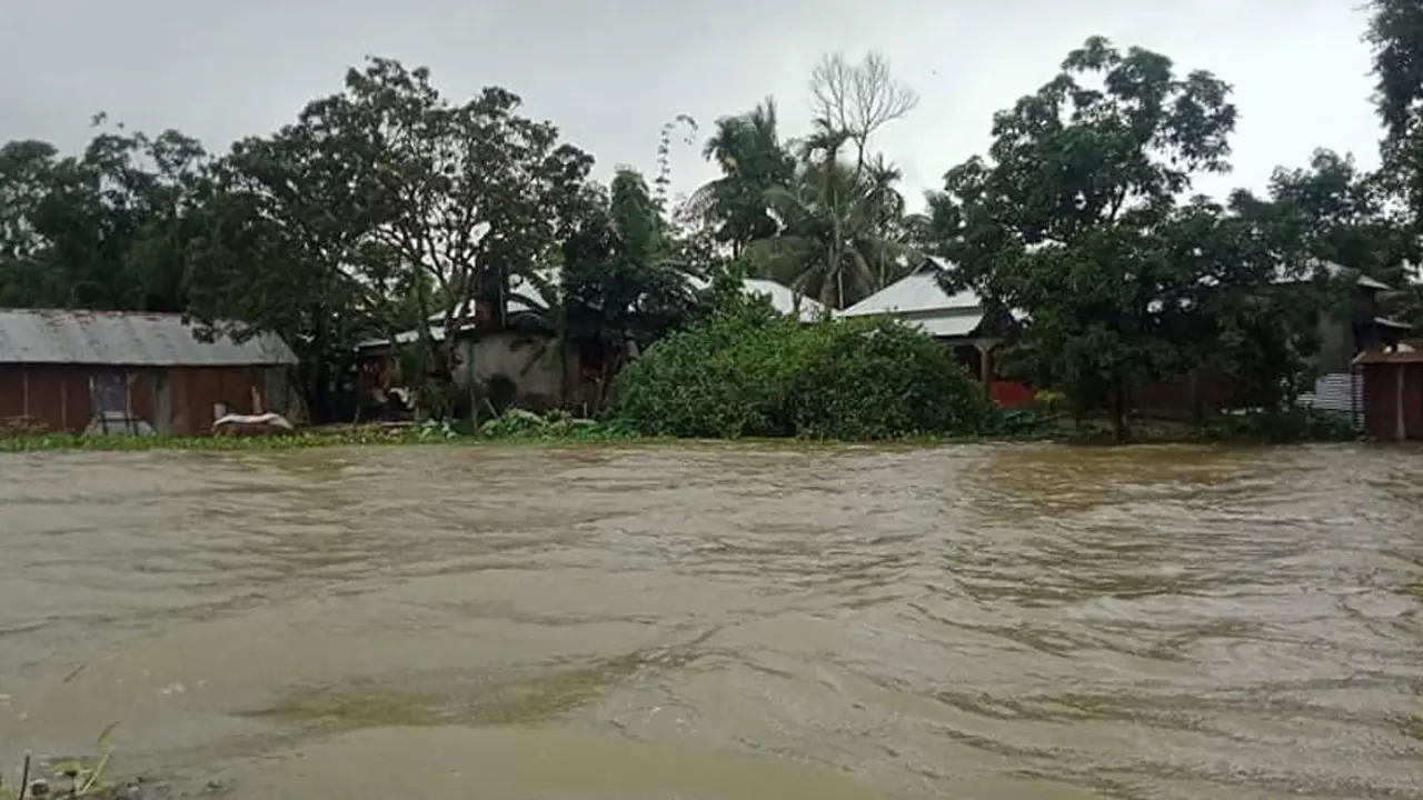 ধোবাউড়ায় আকস্মিক বন্যায় পানিবন্দি ৩০ গ্রাম