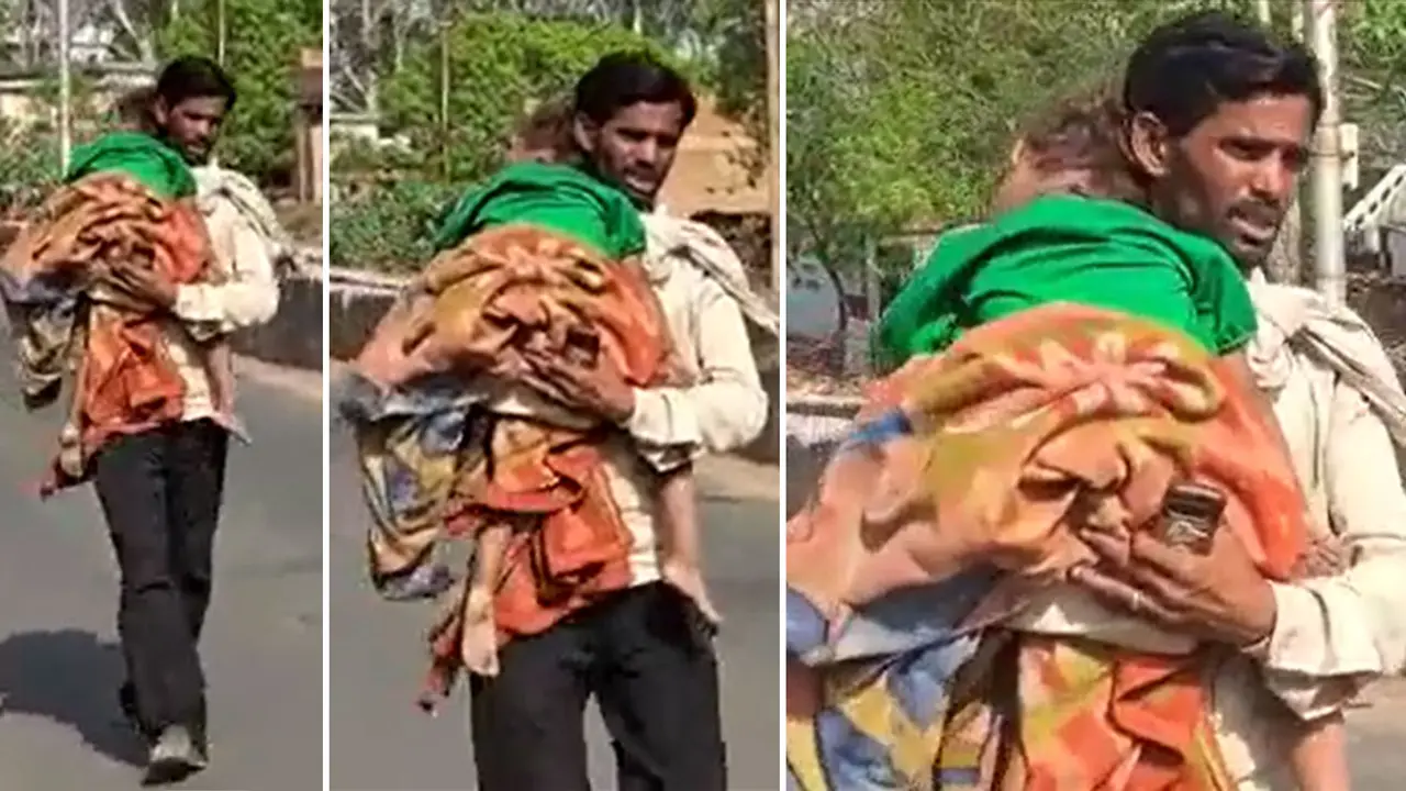 অ্যাম্বুলেন্স না পেয়ে কাঁধে করে মেয়ের মরদেহ বাড়িতে নিলেন বাবা