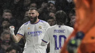 Benzema hat-trick puts Real in command against Chelsea