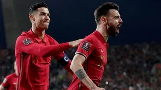 Fernandes brace seals Portugal World Cup spot