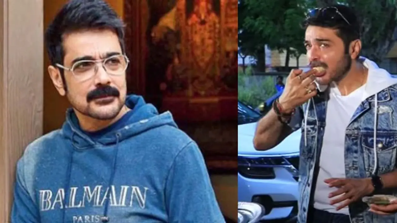 রাস্তায় দাঁড়িয়ে ফুচকা খাচ্ছেন প্রসেনজিৎ