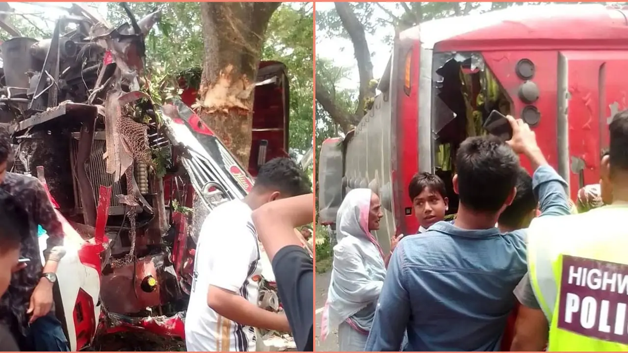 কাশিয়ানীতে বাস-প্রাইভেট কার সংঘর্ষে নিহত ৮