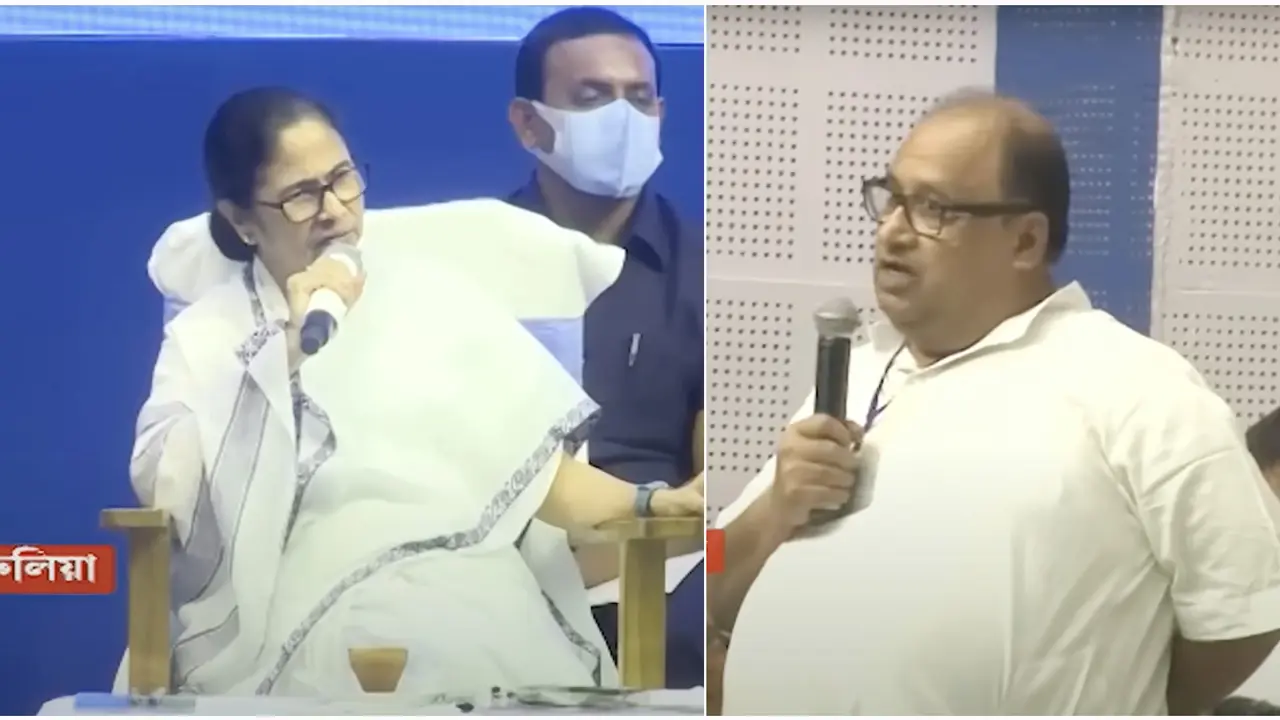 চেয়ারম্যানের ভুঁড়ি দেখে মমতার প্রশ্ন, এত বড় মধ্যপ্রদেশ হল কী করে