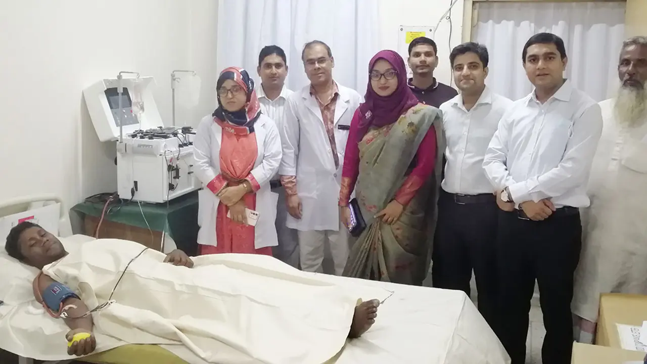 এফেরেটিক মেশিনে সরাসরি রক্তের প্লাটিলেট পাবে ডেঙ্গু রোগী