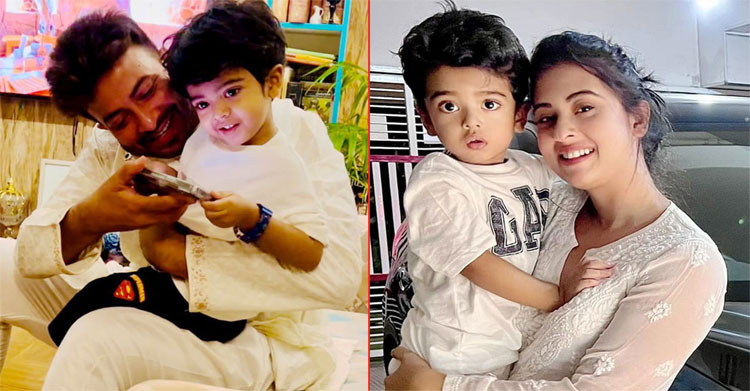ছেলে শেহজাদ খান বীরের সঙ্গে শাকিব খান ও বুবলী