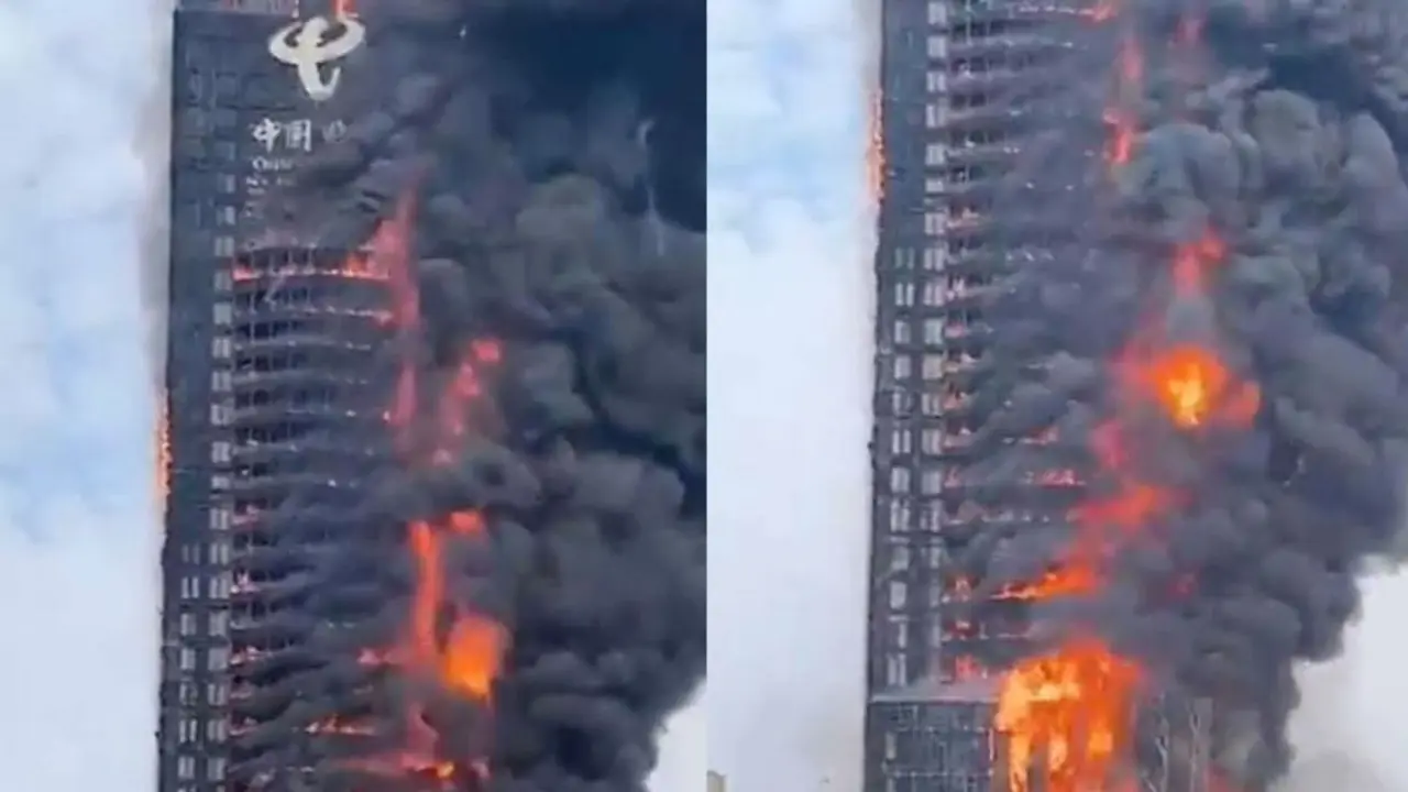চীনের সরকারি টেলি যোগাযোগ ভবনে ভয়াবহ অগ্নিকাণ্ড