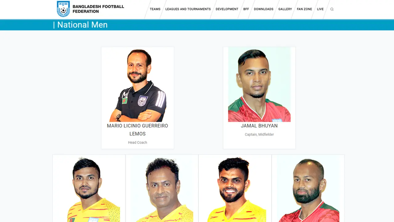 বাফুফের ওয়েবসাইটের ত্রাহি দশা, জামালদের কোচ নাকি ল্যামোস!