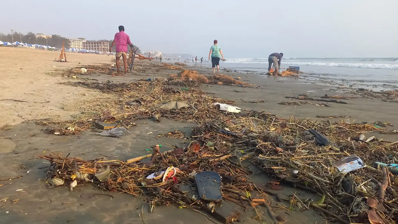 জেলিফিশ-ডলফিনের পর কক্সবাজার সৈকতে এবার বর্জ্যের ঢল