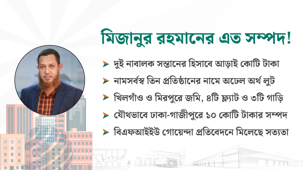 রানার গ্রুপ : কোম্পানি সেক্রেটারি মিজানুরের সম্পদ কত?