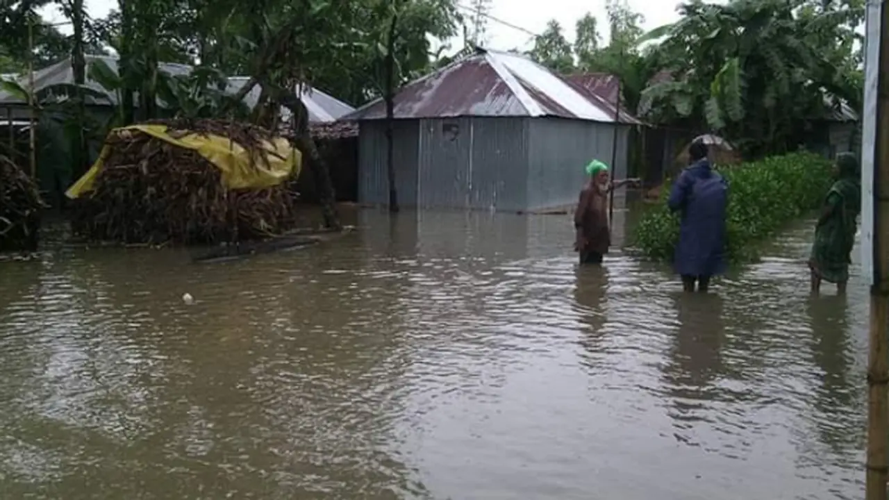 তিস্তায় পানি বেড়ে ফের বিপৎসীমার ওপরে