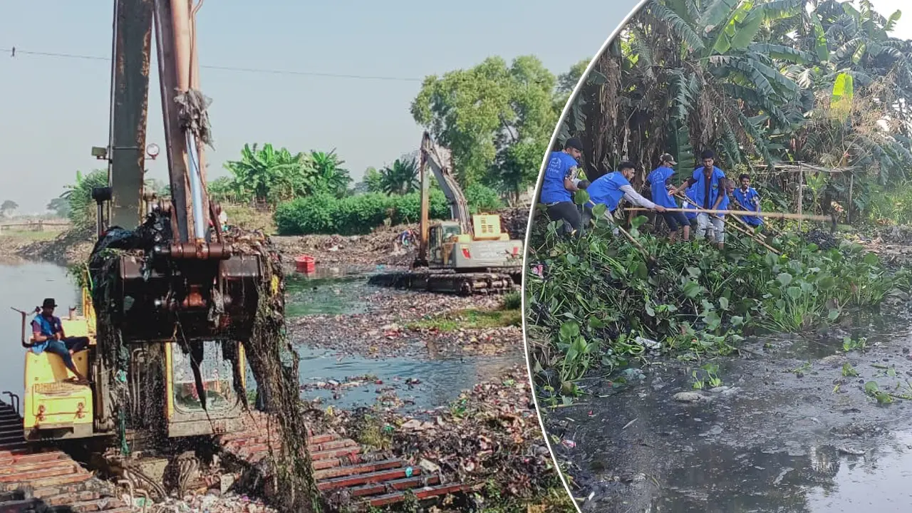কিউলেক্স মশা মারতে একযোগে খাল-জলাশয় পরিষ্কারে নামল ডিএনসিসি