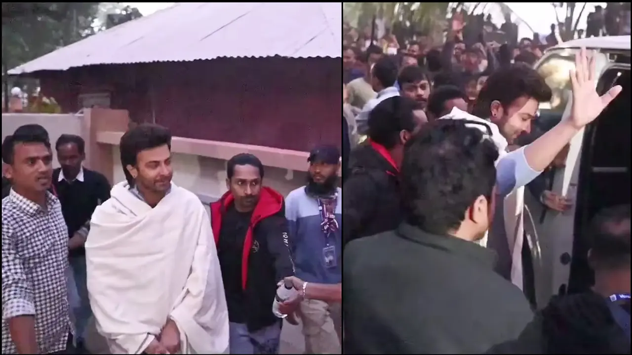 পাবনায় শাকিব খানকে দেখতে ভক্তদের ঢল