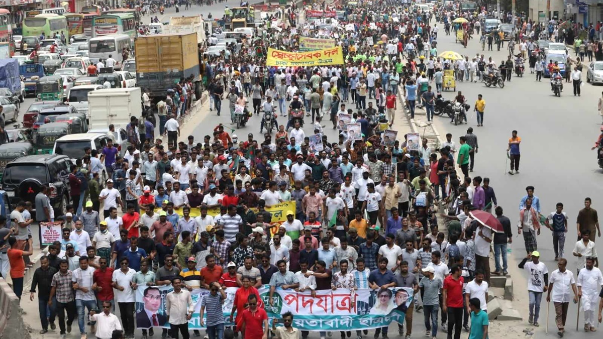বিএনপির দ্বিতীয় দিনের পদযাত্রা শুরু