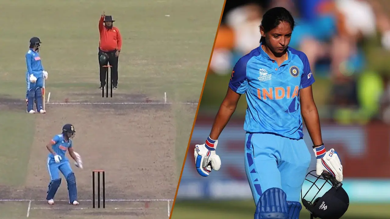 আম্পায়ারের সিদ্ধান্তে ক্ষুব্ধ হারমনপ্রীত, ভাঙলেন স্টাম্প