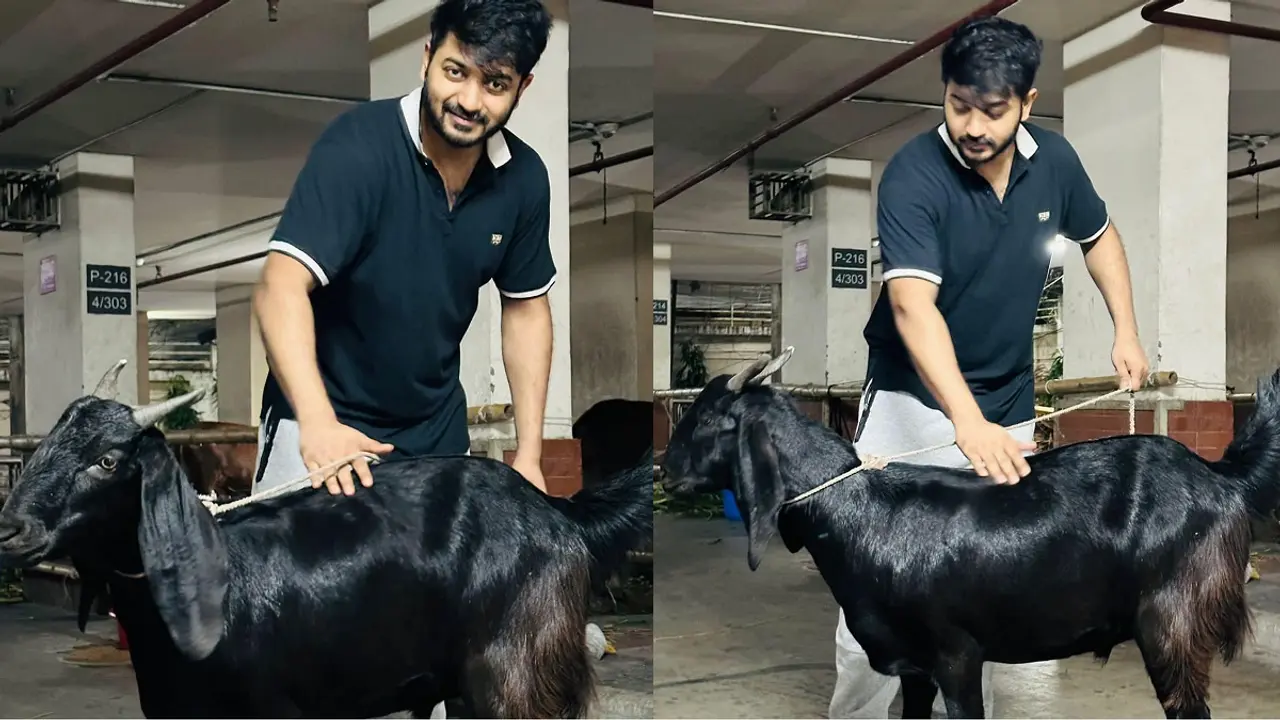 খাসি কোরবানি দিলেন চিত্রনায়ক বাপ্পি